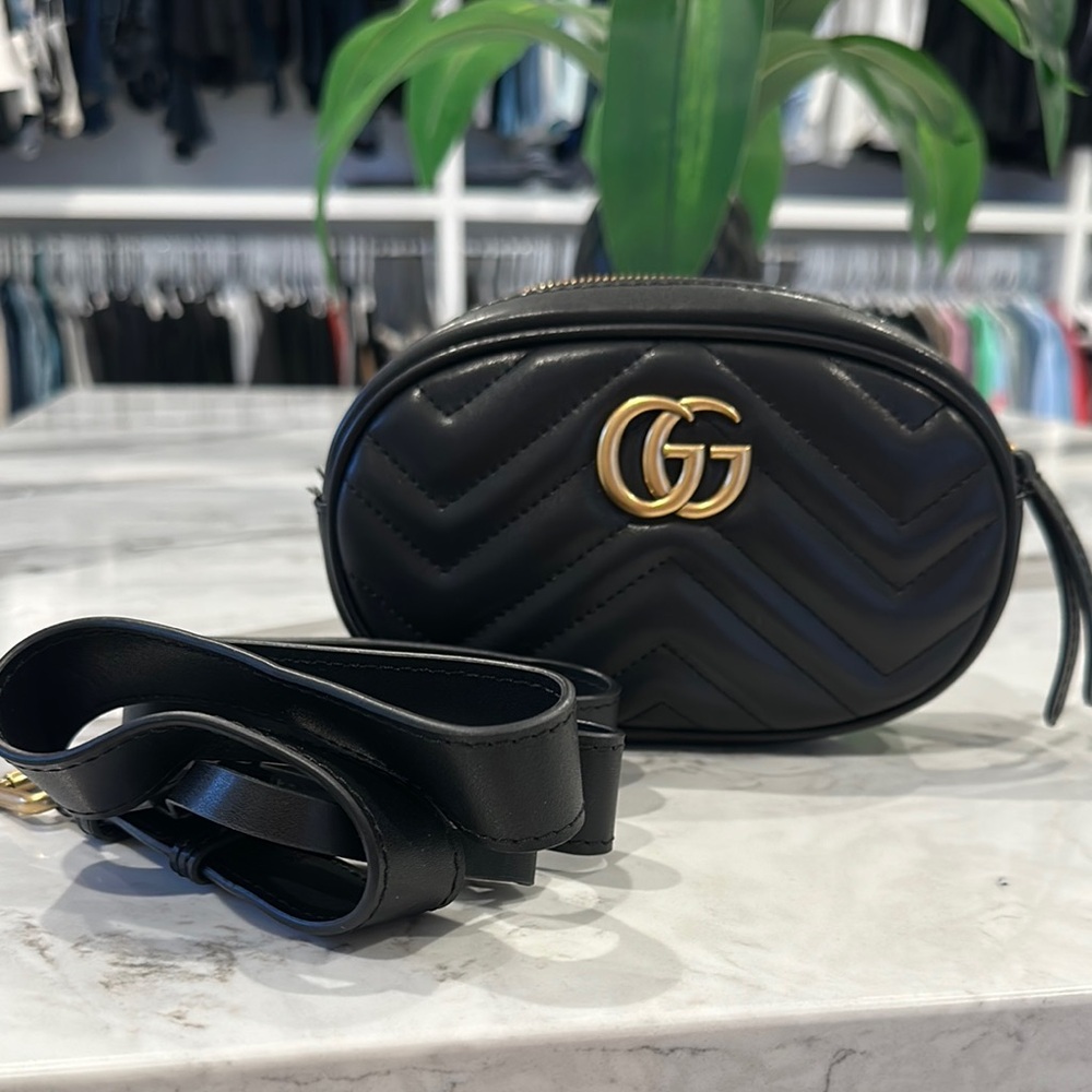 Gucci Black Leather Crossbody Bag